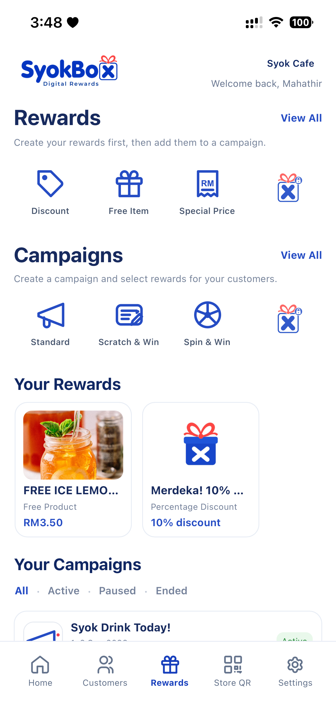 SyokBox Rewards and Campaigns